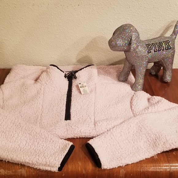 NWT/ NWOT VS Pink Sherpa Sweater Bundle - Picture 2 of 12